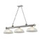 Z-Lite Cordon 3 Light Billiard, Brushed Nickel & White Linen 2306-3BN-DWL14 - alternate 1